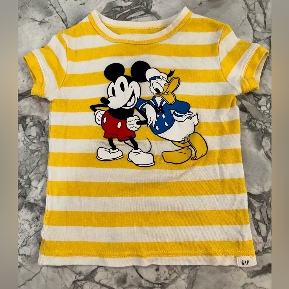 Baby Gap Disney T-shirt 3T Donald Duck and Mickey Mouse